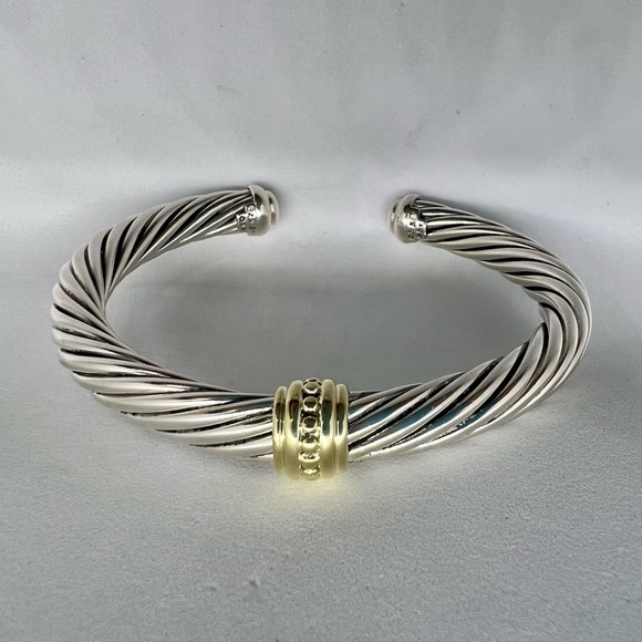 David Yurman Cable Classics Station Bracelet With 14K Yellow Gold
